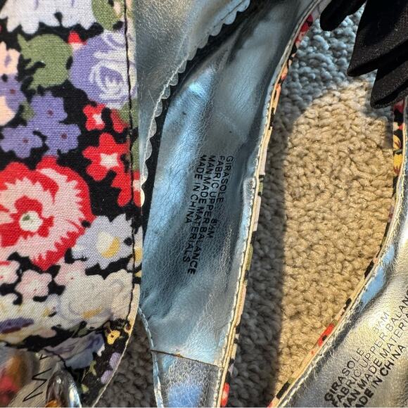 Rampage Floral Peep Toe Heels w/ Bows Women's Size 8.5 Flowers Open Toe - Picture 6 of 9